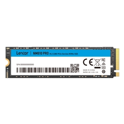 SSD-SOLID STATE DISK M.2(2280) NVME 500GB LEXAR LNM610P500G-RNNNG READ:3300MB/S-WRITE:1700MB/S