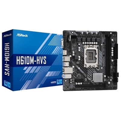 MB ASROCK H610M-HVS LGA1700 2XDDR4DC-3200 1XPCIE4.0X16 INTEL-GRAPHICS HDMI D-SUB 4XSATA3 GBLAN USB3.2 MATX 90-MXBHT0-A0UAYZ