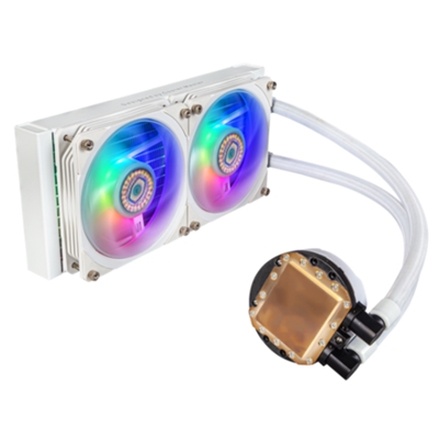 89.0067-1.jpg DISS. LIQUIDO COOLER MASTER MLY-D24M-A23PZ-RW MASTERLIQUID 240 FLUX INT. LGA2066>1700 AMD AM5>FM1 277X119,6X27,2MM WHITE EDITION