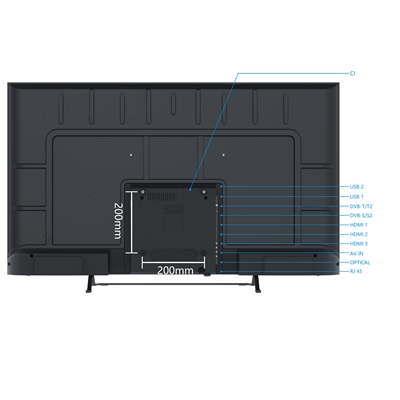 28.0109-1.jpg TV LED SMART-TECH 50'' FRAME LESS 50UA10V3 SMART-TV 4K ANDROID 9 DVB-T2/S2 UHD 3840X2160 BLACK CI SLOT 3XHDMI 2XUSB VESA