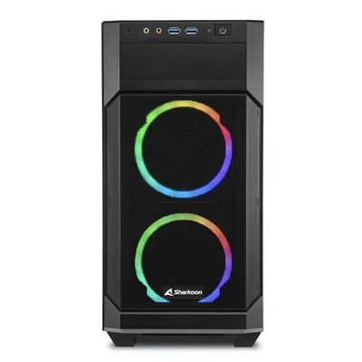 32.1044-1.jpg CABINET MICRO ATX SHARKOON V1000 RGB NERO 4SLOT 45X20X40,2CM 1X5,25'' 2X3,5'' 6X2,5'' 2XUSB3.0 3XVENT.-120MM-LED FINESTR FINO:29/12