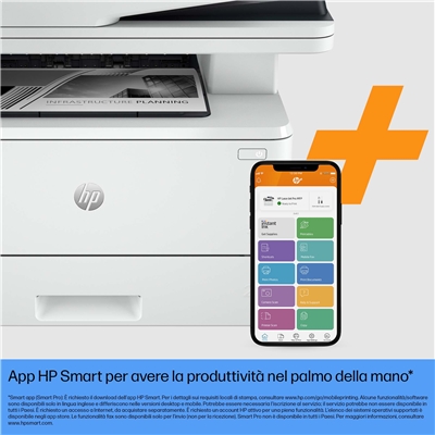 11.871-3.jpg STAMPANTE HP MFC LASERJET 4102DWE HP+ 2Z622E WHITE A4 40PPM 512MB ADF F/R GLAN-3XUSB-WIFI-BT 3IN1 2Y 1200DPI
