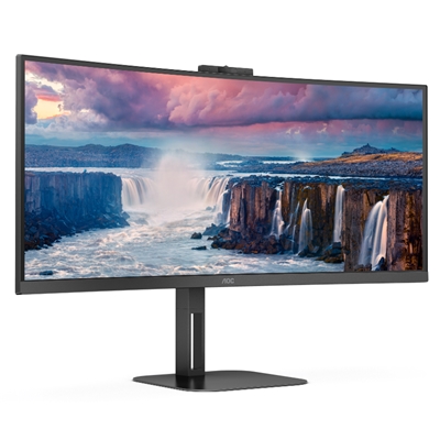 29.288-1.jpg MONITOR AOC LCD CURVED VA LED 34'' WIDE CU34V5CW/BK 1MS MM QHD 3000:1 REG.ALT. BLACK 2XHDMI DP USB-C 4XUSB WEBCAM VESA FINO:31/01
