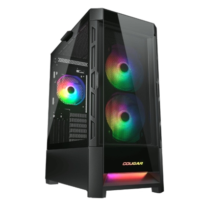 CABINET ATX MIDI TOWER COUGAR 385ZD10A DUOFACE RGB NERO 230X491X386MM 7+3SLOT 2X3,5'' 3X2,5'' VETRO 2XUSB3.0 3XFANRGB