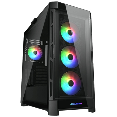 CABINET ATX MIDI TOWER COUGAR 385AD10P DUOFACE PRO RGB NERO 240X496X465MM 7SLOT 2X3,5'' 2X2,5'' VETRO 2XUSB3.0 4XFANRGB