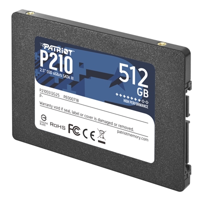 34.8145-1.jpg SSD-SOLID STATE DISK 2.5'' 512GB SATA3 PATRIOT P210S512G25 P210 READ:520MB/S-WRITE:430MB/S