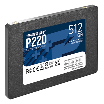 34.8161-2.jpg SSD-SOLID STATE DISK 2.5'' 512GB SATA3 PATRIOT P220S512G25 P220 READ:550MB/S-WRITE:500MB/S
