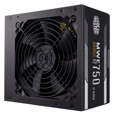 39.5662-0.jpg ALIMENTATORE ATX 750W COOLERMASTER MWE750 MPE-7501-ACABW-BEU 750WATT 80+ BRONZE V2 200-240VA 50-60HZ FAN120MM CAVO SHUKO