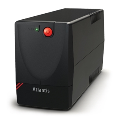 UPS ATLANTIS A03-X1000 750VA/375W LINEINTERACTIVE UPS AVR (3 STEP) - BATT.12V 4,5AH-2 PRESE SCHUKO.-GAR. 2 ANNI