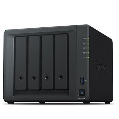 43.1224-1.jpg NAS SYNOLOGY DS418 X 4HD SATA2>SENZA DISCHI<HOT SWAP-1,4GHZ-DDR3 1GB-2P GIGA-3P USB+1P ESATA-SUPP.25 TELEC.-GAR.2 ANNI