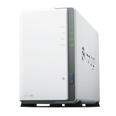 43.1271-1.jpg NAS SYNOLOGY DS220J X 2HD 3.5''/2.5'' SATA2/3>NO HD<4-CORE 1.4GHZ -DDR4 512MB-1P GIGA-2P USB3.0-SUPP.12 TEL.GAR 2 ANNI