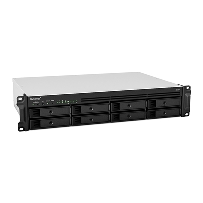 43.1287-1.jpg NAS SYNOLOGY RS1221RP+ X 8HD 3.5''/2.5''SATA>NO HD<RACK 4U-QUADCORE 2.2GHZ-DDR4 4GB ECC-4P 1GBE RJ45-2P USB+1PESATA-SUPP.40 TEL.