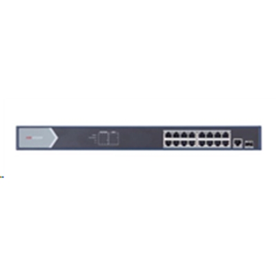 SWITCH 16P LAN GIGABIT HIKVISION DS-3E0518P-E 16P POE + 2P UPLINK - DESKTOP - QOS - 230W