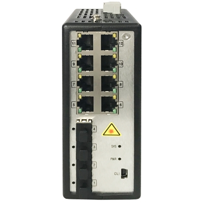 SWITCH 8P GIGABIT RJ45 POE HIKVISION DS-3T3512P 4P GIGABIT SFP UPLINK - LAYER 3 FULL MANAGED