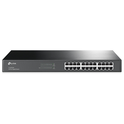 SWITCH 24P LAN GIGABIT TP-LINK TL-SG1024 METAL CASE RACKMOUNT 19'' 1U -GARANZIA 3 ANNI-