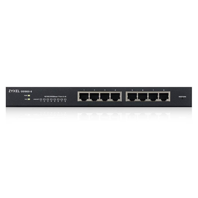 43.9398-2.jpg SWITCH 8P LAN GIGABIT ZYXEL GS1900-8-EU0101F/GS1900-8-EU0102F WEB MANAGED -SUPP.IPV6,VLAN -GARANZIA A VITA