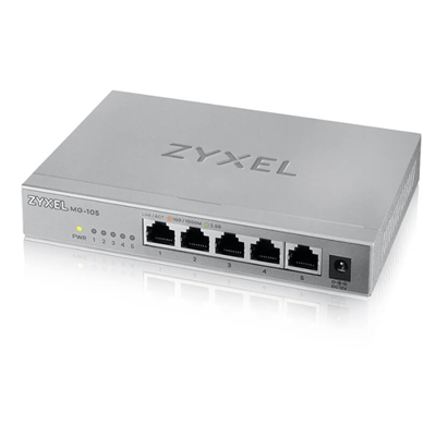 SWITCH 5P MULTIGIGABIT 2.5GB ZYXEL MG-105-ZZ0101F UNMANAGED - METALLO - DESKTOP