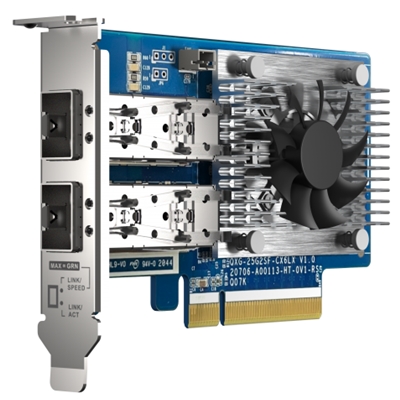 43.9565-1.jpg SCHEDA DI RETE QNAP QXG-25G2SF-CX6 DUAL-PORT SFP28 25GBE-PCIE GEN4X8-LOW PROFILE