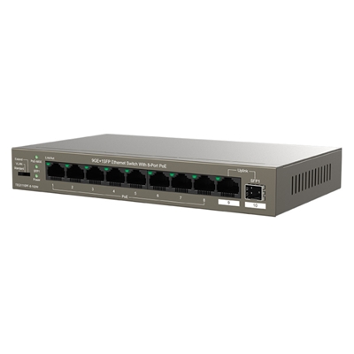 44.787-1.jpg SWITCH 9P GE LAN +1P SFP TENDA TEG1110PF-8-102W 8P POE