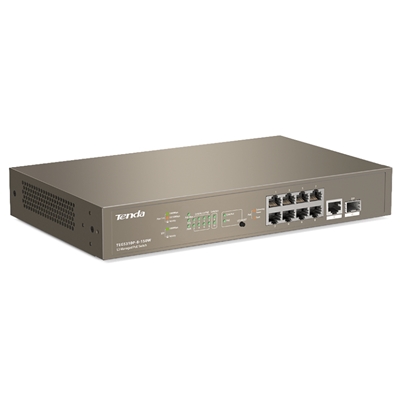 44.794-2.jpg SWITCH 9P GIGABIT POE + 1P SFP BASE X 1000MBPS TENDA TEG5310P-8-150W