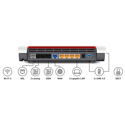 52.427-2.jpg WIRELESS ROUTER AVM FRITZ! BOX 7590 2.4GHZ /5GHZ VDSL SUPERVECTORING 35B 4P GIGA 1P WAN MU-MINO 2P FXS EAN: 4023125028045