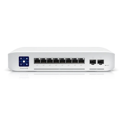 SWITCH 10P UBIQUITI USW-ENTERPRISE-8-POE L3 -8P 2.5GBE 802.3AT POE+ RJ45 + 2P 10G SFP+