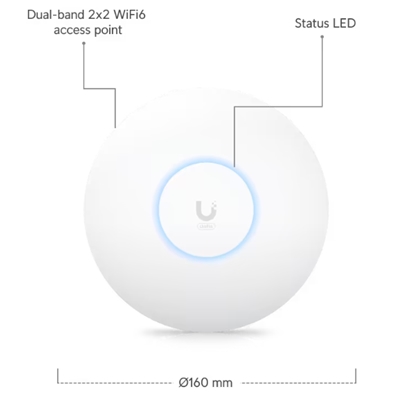 52.5523-1.jpg WIRELESS ACCESS POINT UBIQUITI UNIFI 6 U6+ 2.4GHZ: 573,5 MBIT/S-5 GHZ 2402 MBIT/S-CONSUMO ENERGETICO (MAX): 9W