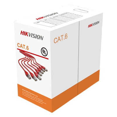 82.870-0.jpg CAVO RETE IN MATASSA 305MT CAT.6 UTP HIKVISION DS-1LN6-UU ARANCIONE - DIAM:0.565MM, SOLID COPPER,CM RAME