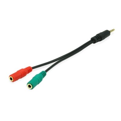 82.9146-0.jpg CAVO AUDIO SDOPPIATO PER CUFFIE EQUIP 147943 -PIN 3.5 MM STEREO MALE - 2X 3 PIN 3.5 MM EAN: 4015867225196