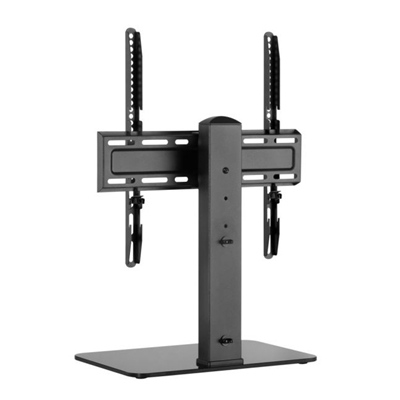 89.2173-1.jpg SUPPORTO X LCD/TV DA TAVOLO 32''/55'' EQUIP 650611 NERO BASE VETRO-SUPP.FINO A 40KG -VESA: 400X400 EAN: 4015867227169 FINO:31/01