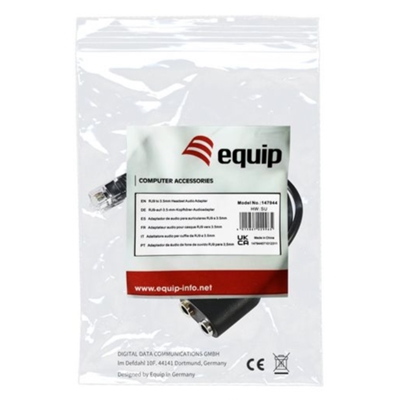 89.2241-1.jpg ADATTATORE AUDIO X CUFFIE EQUIP 147944 DA RJ9 A 3.5MM - EAN: 4015867229965