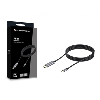 89.8714-1.jpg ADATTATORE USB-C A HDMI CONCEPTRONIC ABBY10G M/M 40K 60HZ - ALLUMINIO - CAVO 2MT