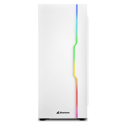 32.3539-1.jpg CABINET ATX SHARKOON RGB SLIDER BIANCO 7SLOT 40X19X45,6CM 2X3,5'' 5X2,5'' 2XUSB3.0 1XUSB2.0 FINESTRA LATERALE