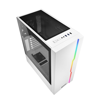 32.3539-2.jpg CABINET ATX SHARKOON RGB SLIDER BIANCO 7SLOT 40X19X45,6CM 2X3,5'' 5X2,5'' 2XUSB3.0 1XUSB2.0 FINESTRA LATERALE