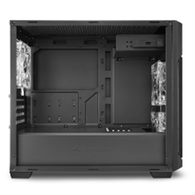 32.4049-1.jpg CABINET MICRO ATX SHARKOON V1000 WINDOW NERO 4SLOT 45X19,5X40,2CM 2X5,25'' 2X3,5'' 2X2,5'' 2XUSB3.0 3XVENT.-120MM-LED FINESTRA LAT.