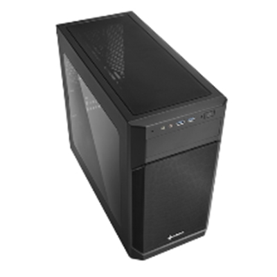 32.4049-2.jpg CABINET MICRO ATX SHARKOON V1000 WINDOW NERO 4SLOT 45X19,5X40,2CM 2X5,25'' 2X3,5'' 2X2,5'' 2XUSB3.0 3XVENT.-120MM-LED FINESTRA LAT.