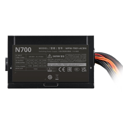 39.0133-3.jpg ALIMENTATORE ATX 700W COOLERMASTER ELITE NEX MPW-7001-ACBN-BEU PFC ATTIVO EFFICIENZA >75% 240VAC FAN120MM 140X150X86MM