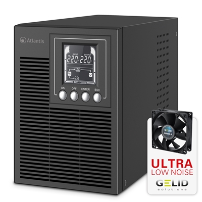 UPS ATLANTIS A03-OP1002XLN 1000VA/700W DOPPIA CONV.,ULTRA LOW NOISE,SMART BATT.MANAG.INTERFACCIA USB/EPO/RS232 -2 BAT FINO:23/02