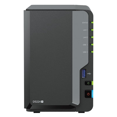 NAS SYNOLOGY DS224+ X 2HD 3.5''/2.5'' SATA2/3>NO HD<QUAD CORE CEL.J4125 -2GB DDR4-2P GIGA-2P USB3.2