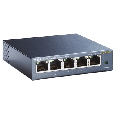 43.6280-1.jpg SWITCH 5P LAN GIGABIT TP-LINK TL-SG105 METAL SUPPORTS GMP SNOOPING,IEEE802.1P QOS, PLUG&PLAY -GARANZIA 3 ANNI FINO:31/01