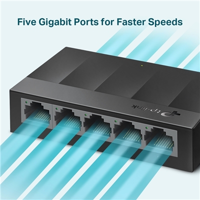 43.6290-2.jpg SWITCH 5P LAN GIGABIT TP-LINK LS1005G DESKTOP -LITEWAVE -GARANZIA 3 ANNI FINO:31/01