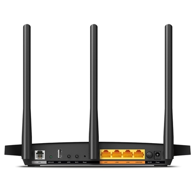 43.6672-2.jpg WIRELESS ROUTER AC1200 TP-LINK ARCHER VR400 VDSL/ADSL 867M A 5GHZ+300M A 2.4GHZ 1GE WAN/LAN+3FE LAN 1P USB2.0 3 ANT.FISSE