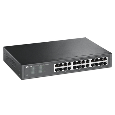 43.750-1.jpg SWITCH 24P LAN GIGABIT TP-LINK TL-SG1024D DESKTOP/RACKMOUNT 13'' 1U -GARANZIA 3 ANNI FINO:29/02