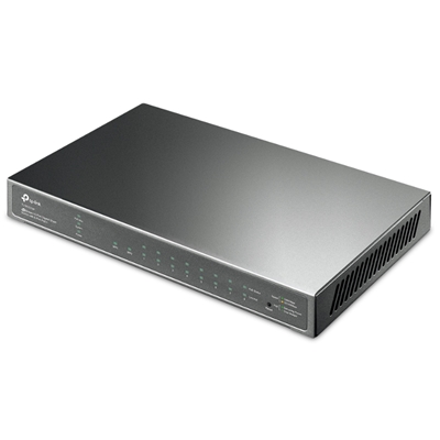 43.7610-1.jpg SWITCH 8P LAN GIGABIT TP-LINK TL-SG2210P(T1500G-10PS) POE+ SMART RJ45 CON 2 SFP,802.3AF SFP - ALIM.53W POE-GARANZIA A VITA
