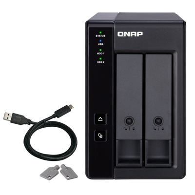 ESPANSIONE PER NAS QNAP TR-002 2HD 3.5''/2.5'' SATA 6G>NO HD<1P USB3.1 TYPE C