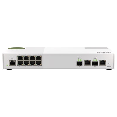 SWITCH QNAP QSW-M2108-2C 10P WEB MANAGED DI CUI 2P 10GBE SFP+/RJ45 COMBO+ 8P 2.5GBE (RJ45)