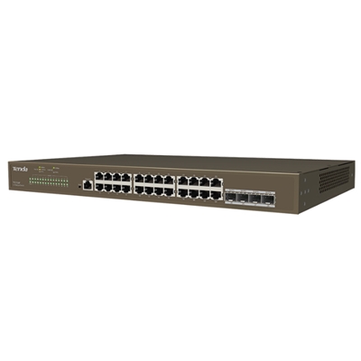 44.615-1.jpg SWITCH 24P LAN GIGABIT +4P SFP BASE-X 1000 TENDA TEG5328F -GARANZIA 3 ANNI-