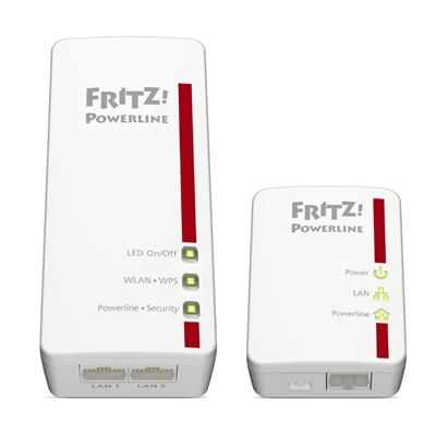 52.416-1.jpg POWERLINE 500M WIRELESS AVM FRITZ! 540E KIT BIANCO 2P RJ45 IEEE 802.11N HOMEPLUG AV -EAN: 4023125026843