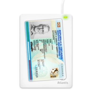 81.3511-1.jpg LETTORE NFC CONTACTLESS X CARTA IDENTITÀ ELETTRONICA ITALIANA CIE 3.0 ATLANTIS P005-CIED311-AD ALTE PRESTAZ.-EAN: 8026974022864