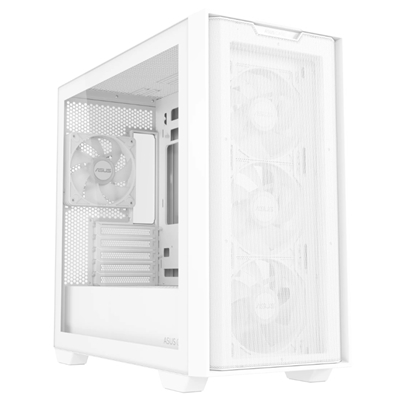 CABINET ATX SMALL TOWER ASUS A21 PLUS WHITE MICRO-MINIATX 1X2,5 + 2XCOMBOBAY 4XARGB NO-ALIM. VETRO LATERALE 90DC00H3-B19000
